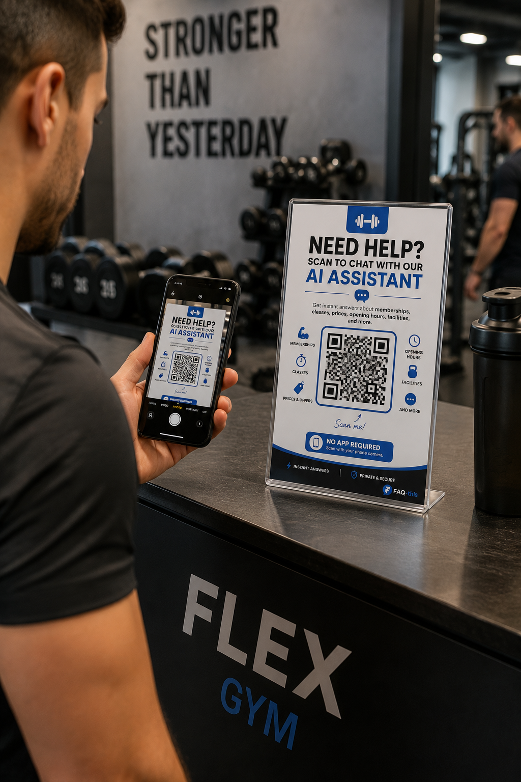 Customers scan the QR code